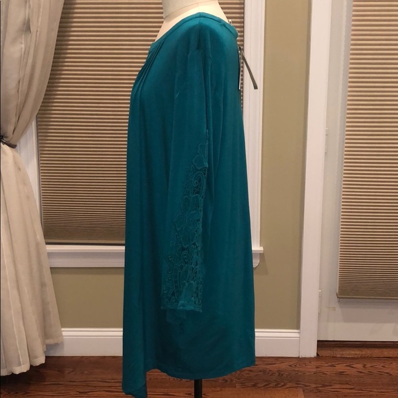 NWT JohnPaulRichard Crochet Bell Sleeve Top - Picture 3 of 7